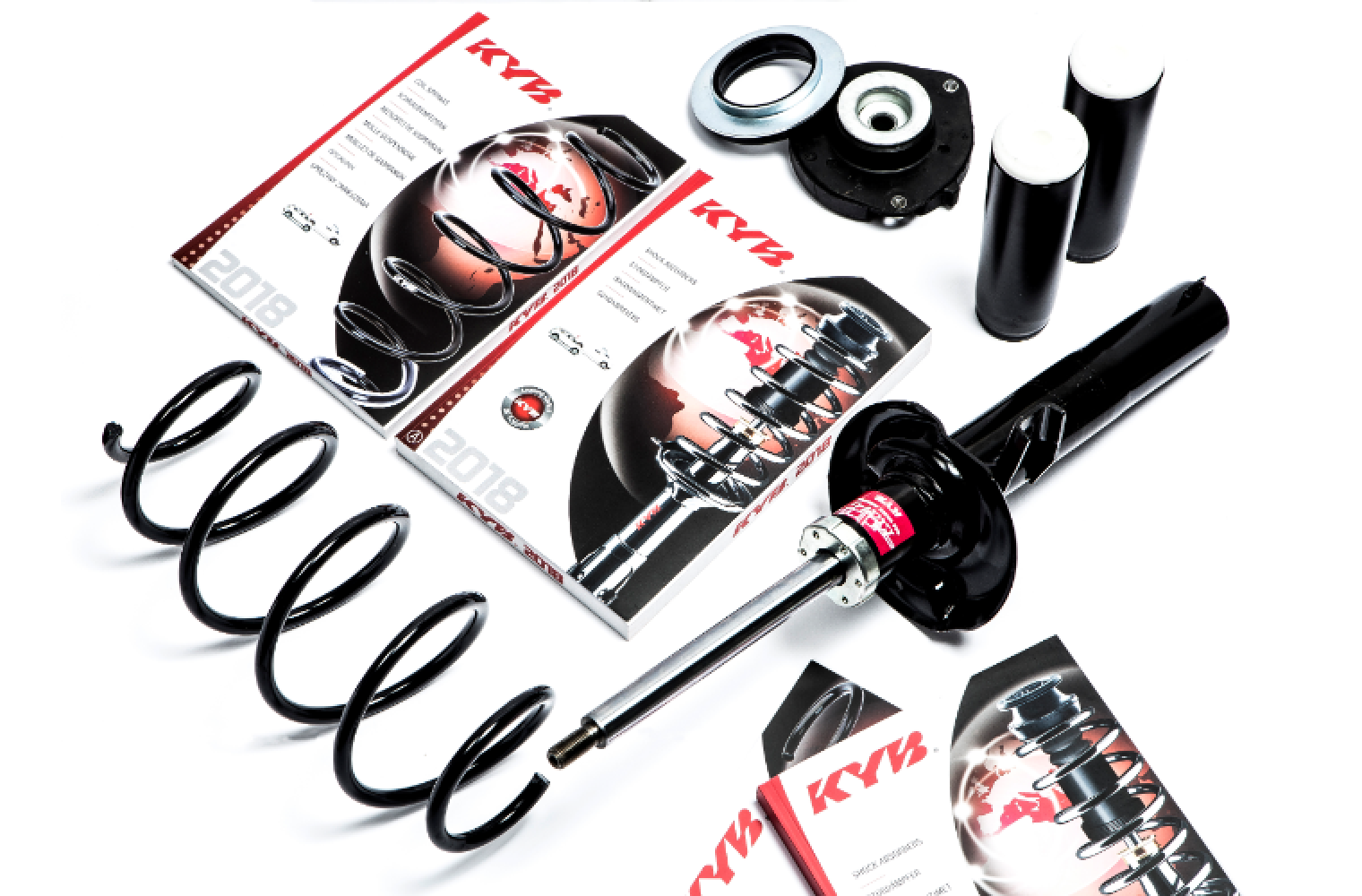 European shock absorbers and coil springs catalogue released by KYB