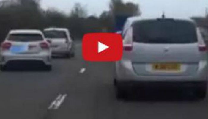 Video: Motorist deliberately blocks car from cutting in