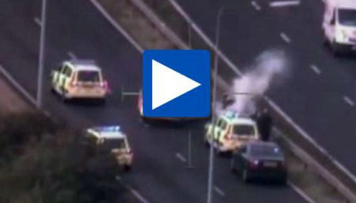 Video: dramatic footage shows police flip drug dealer’s car