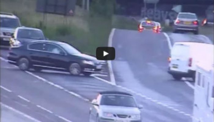 Video: dozens casually drive wrong way down M1 slip to avoid tailbacks