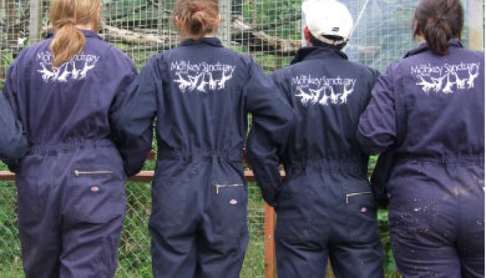 Dickies donate coveralls to monkey sanctuary