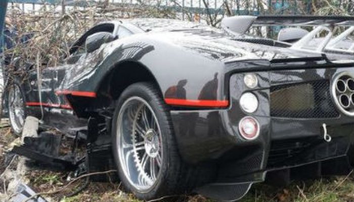 Video: Uninsured driver crashes £1M Zonda while driving back from MOT