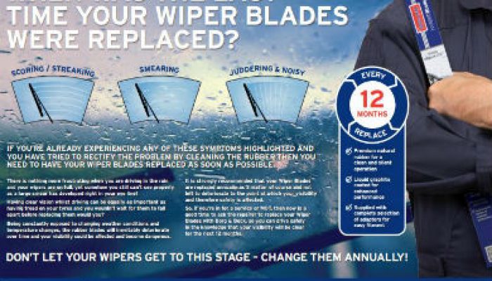 Borg & Beck POS informs motorists about wiper blade safety