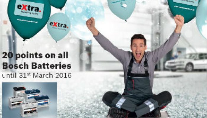 Get 20 'eXtra' points on Bosch batteries until March 31, 2016*