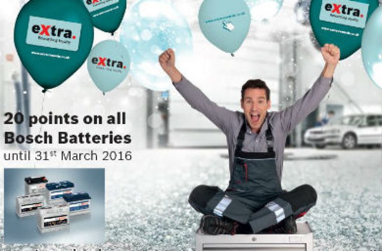 Get 20 'eXtra' points on Bosch batteries until March 31, 2016*