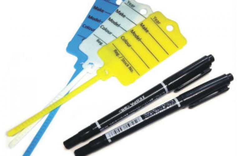 Free marker pens with car sales key tags from Prosol