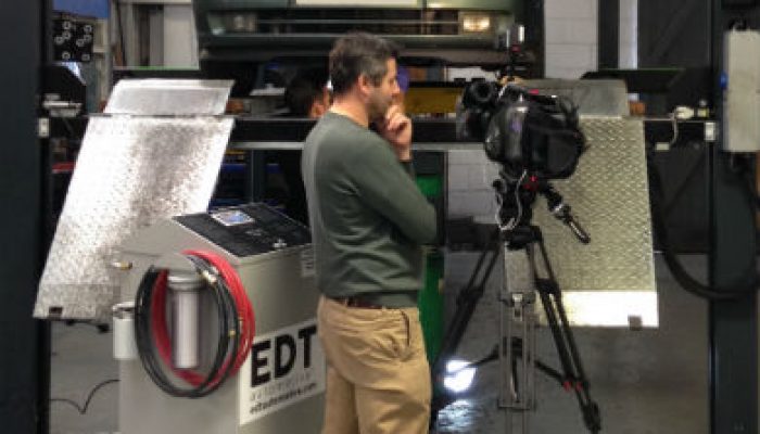 Brentwood garage shows benefits of EDT machine for ITN film
