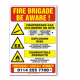 Fire Brigade warning sign from Prosol