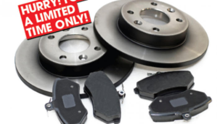 25 per cent off any set of pads when you buy a pair of discs from GSF