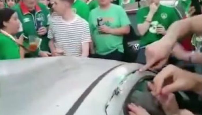 Video: ‘boys in green fix the car’ at European Championships