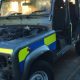 Thieves strip Land Rover cop car of parts outside police station