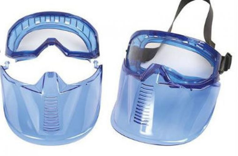 Safety goggles with detachable face mask from Laser Tools