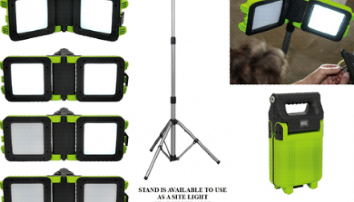 Rechargeable 20W floodlight at ClampCo