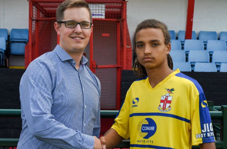 Redditch United FC to sport yellow and blue Comline away shirt