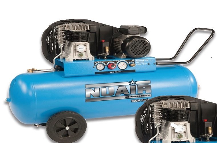 Nuair belt driven lubricated 150L air compressor