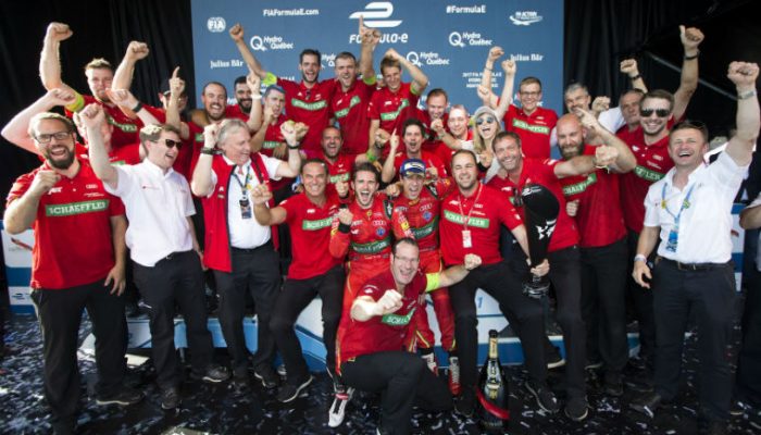 Team ABT Schaeffler Audi Sport celebrates Formula E world title success