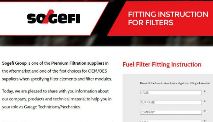 Sogefi now providing diesel filter fitting instruction