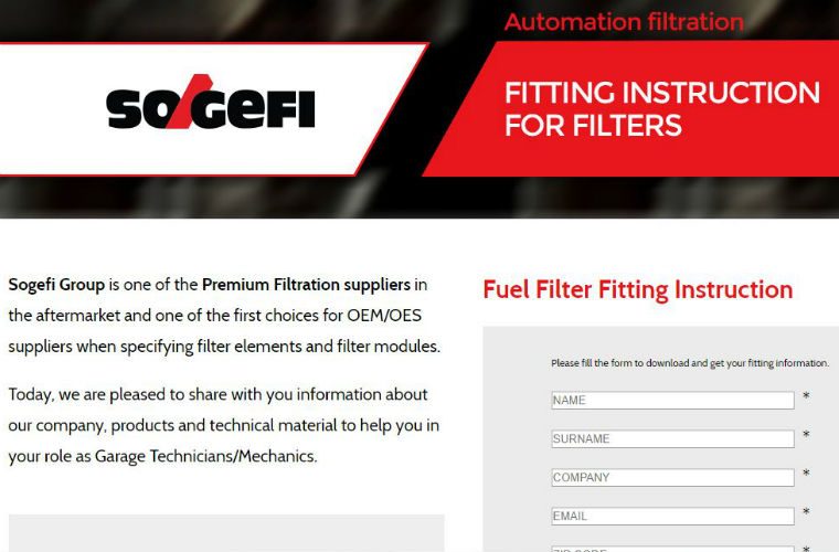 Sogefi now providing diesel filter fitting instruction