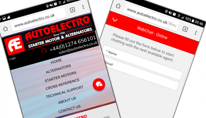 Autoelectro expands live chat facility for smart phones and tablets