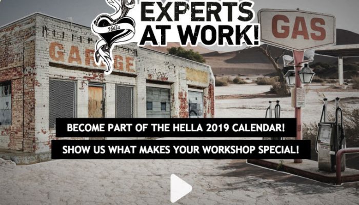 Get your garage featured in HELLA’s 2019 “Experts At Work” calendar