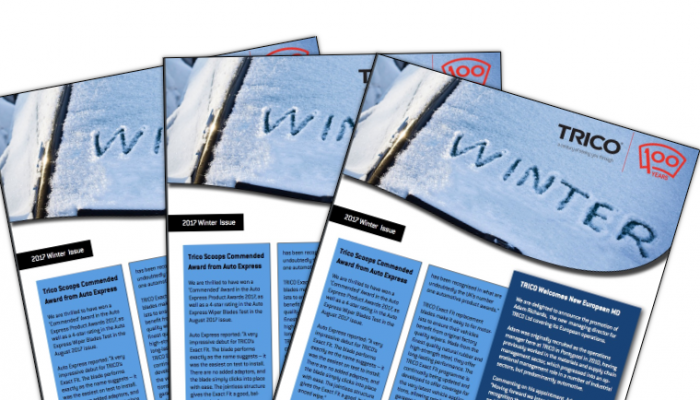 Latest TRICO range and business updates available in winter newsletter