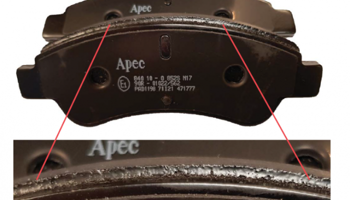 Overlapping friction material is not a defect, says Apec