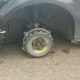 Driver caught with a missing wheel claimed to be “unaware what problem was”
