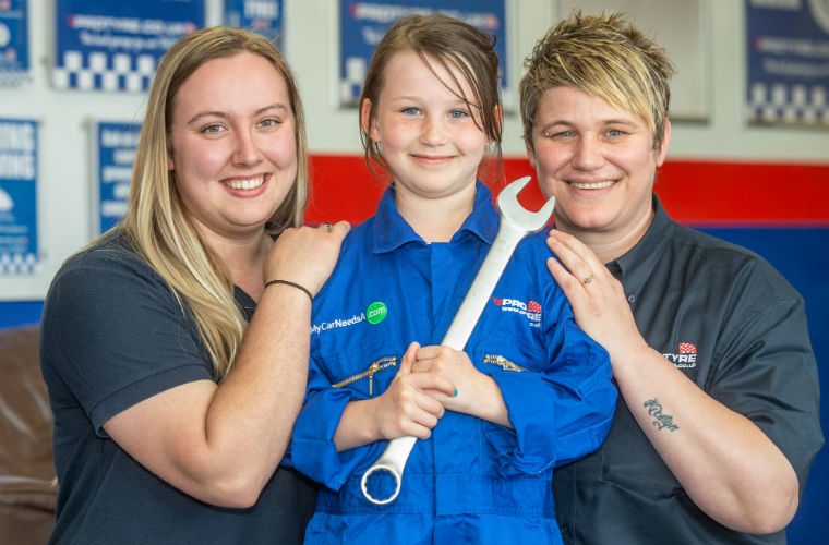 Dream made true for seven-year-old who was told she couldn’t be a mechanic