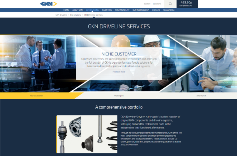 GKN groups aftermarket activities into new website