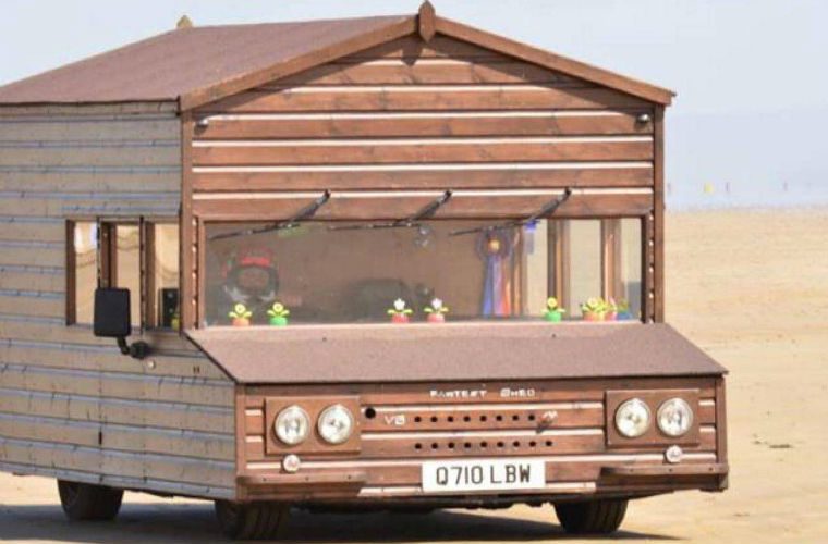 Watch: Garden shed breaks land speed record at 101mph