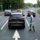 Watch: Furious driver stops in live lane to throw milk at another driver