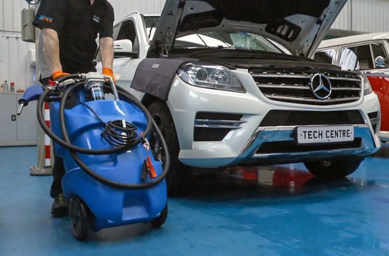Take AdBlue to the vehicle with this mobile tank from Laser Tools