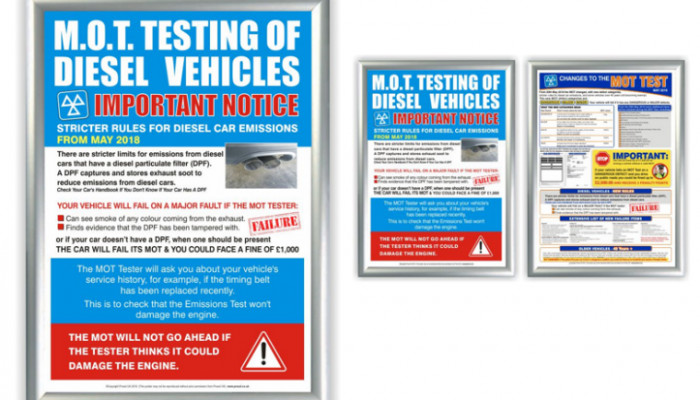 New diesel MOT testing poster from Prosol