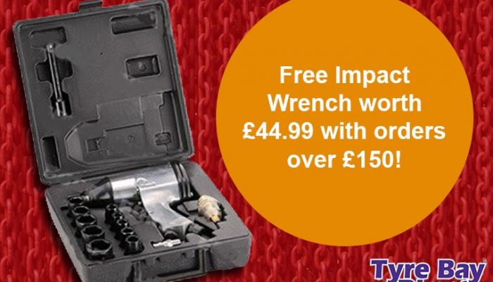 Free air impact wrench on orders over £150 at Tyre Bay Direct
