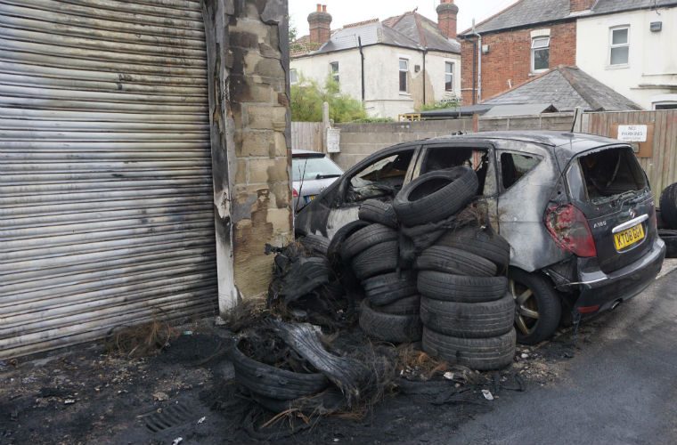 Video: Poole garage owners face arson attack aftermath