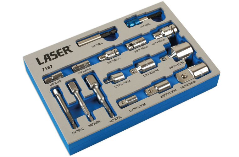 Socket and bit adaptor set from Laser Tools