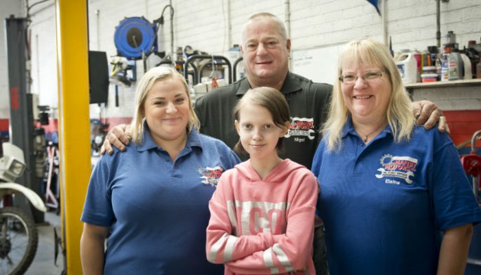 Your garage: Family-run garage supports local girl battling brain tumour