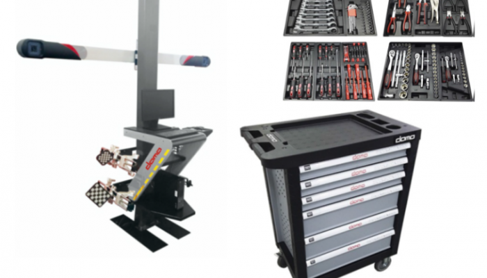 Dama wheel alignment supplied with FREE tool cabinet and tools from Hickleys