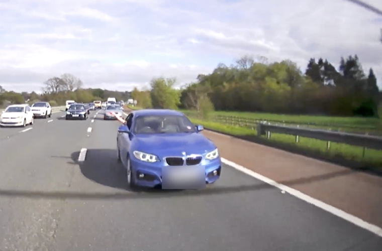 BMW driver gets six points on licence for waving both arms out of window