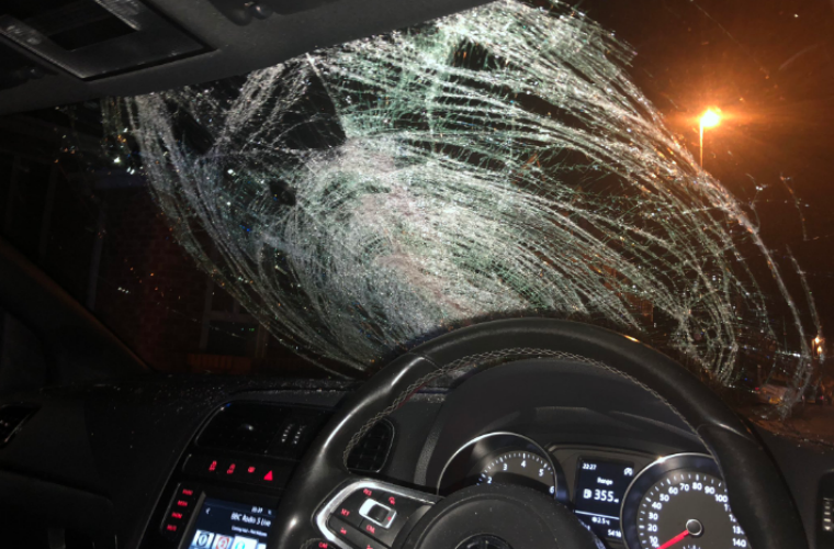 Police condemn driver over damaged windscreen