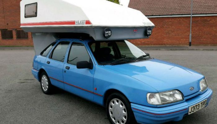 Bizarre “three berth” Ford Sierra campervan goes up for sale