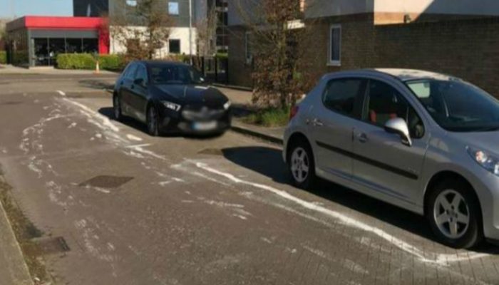 Neighbours left stunned after resident marks own parking bays in road