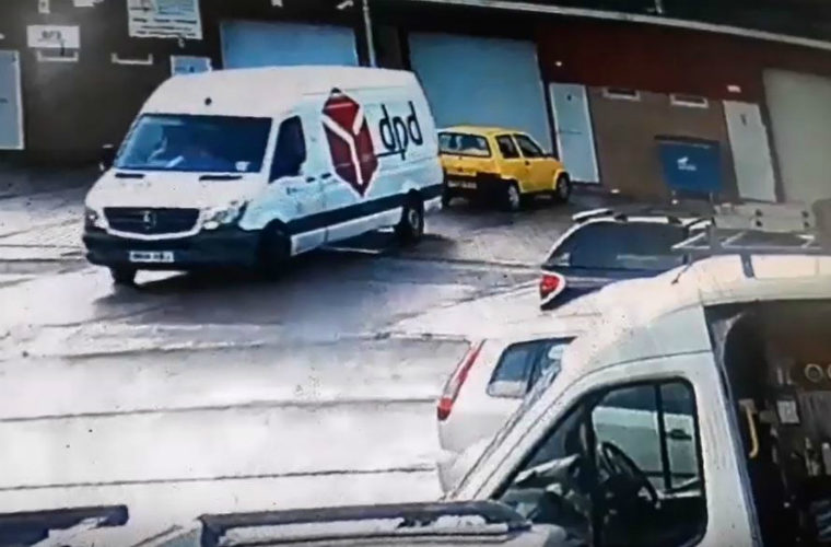 Watch: DPD driver sacked after reversing van into parked car and driving off