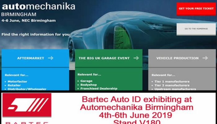 Bartec to exhibit at Automechanika Birmingham