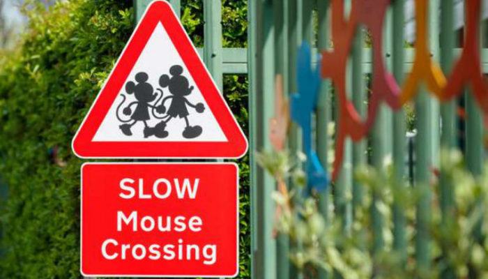 Mickey Mouse and Donald Duck road signs to tackle road safety for kids