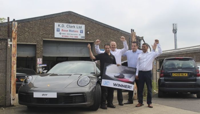 Garage wins Porsche 911 Carrera in latest The Parts Alliance promotion