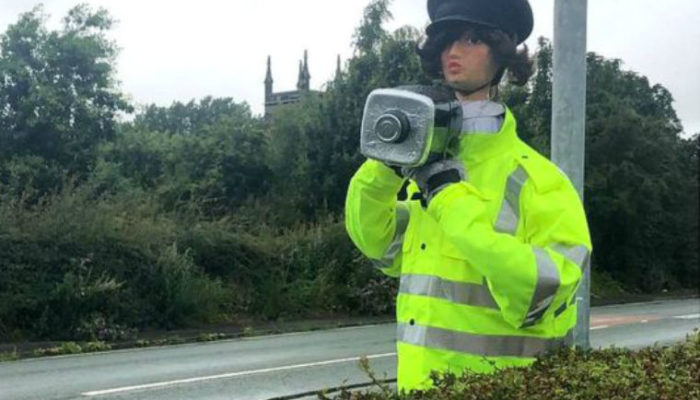 Police have “no issue” with scarecrow officer if it slows traffic