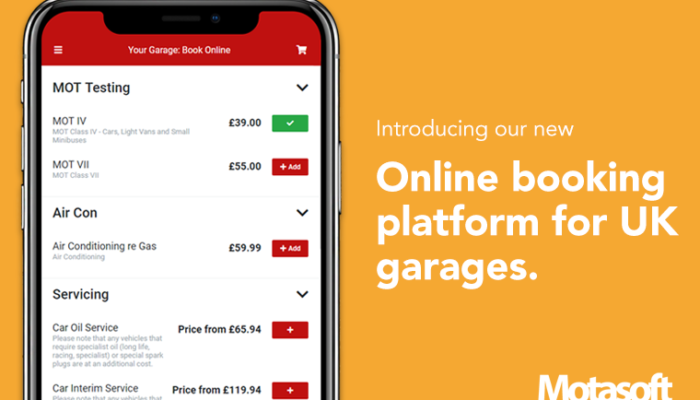 Motasoft launches new online booking platform for UK garages