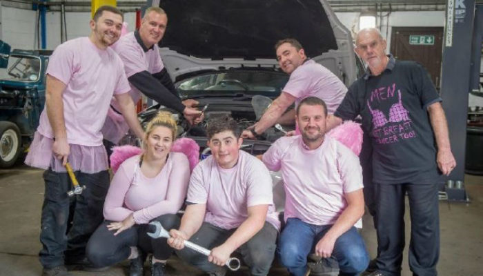 Portsmouth garage raises awareness of male breast cancer