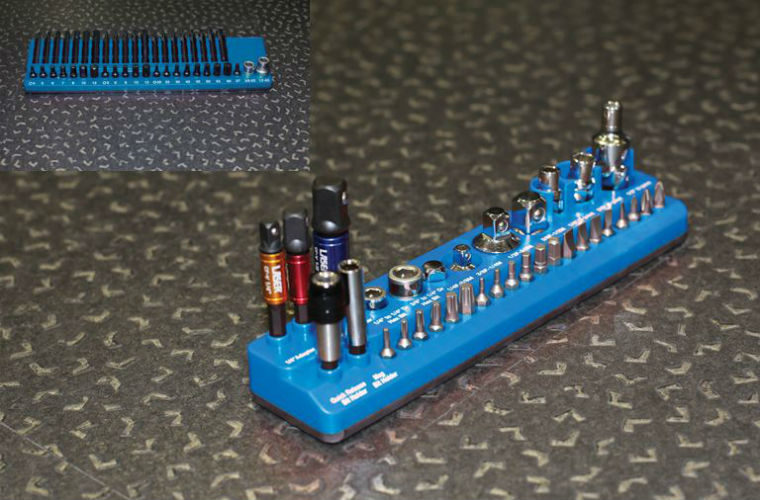 Magnetic tool and bit organisers from Laser Tools